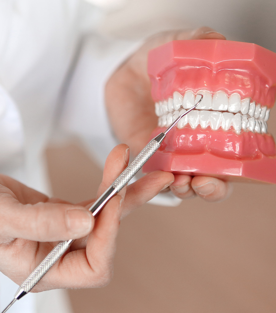 Teeth cleaning demonstration