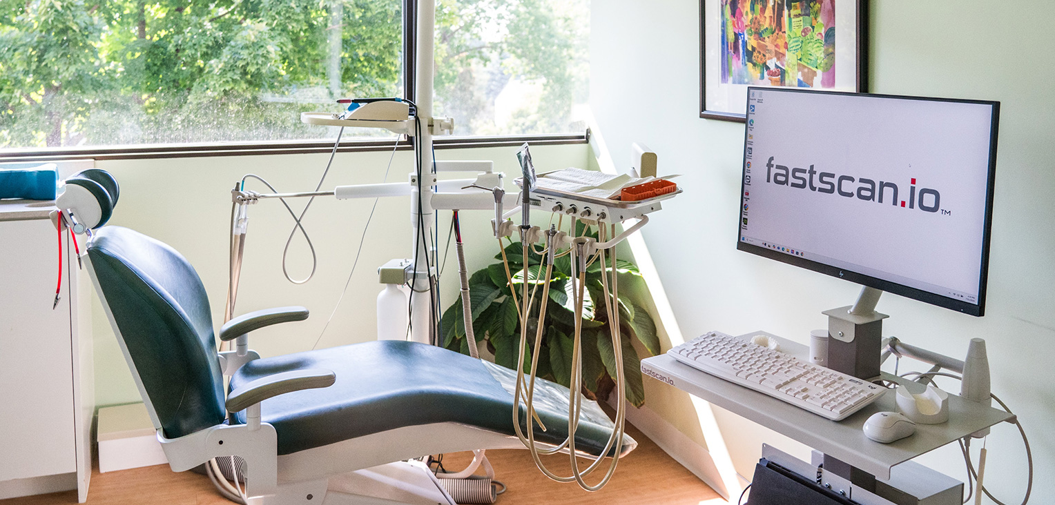 Patient chair in the dental office