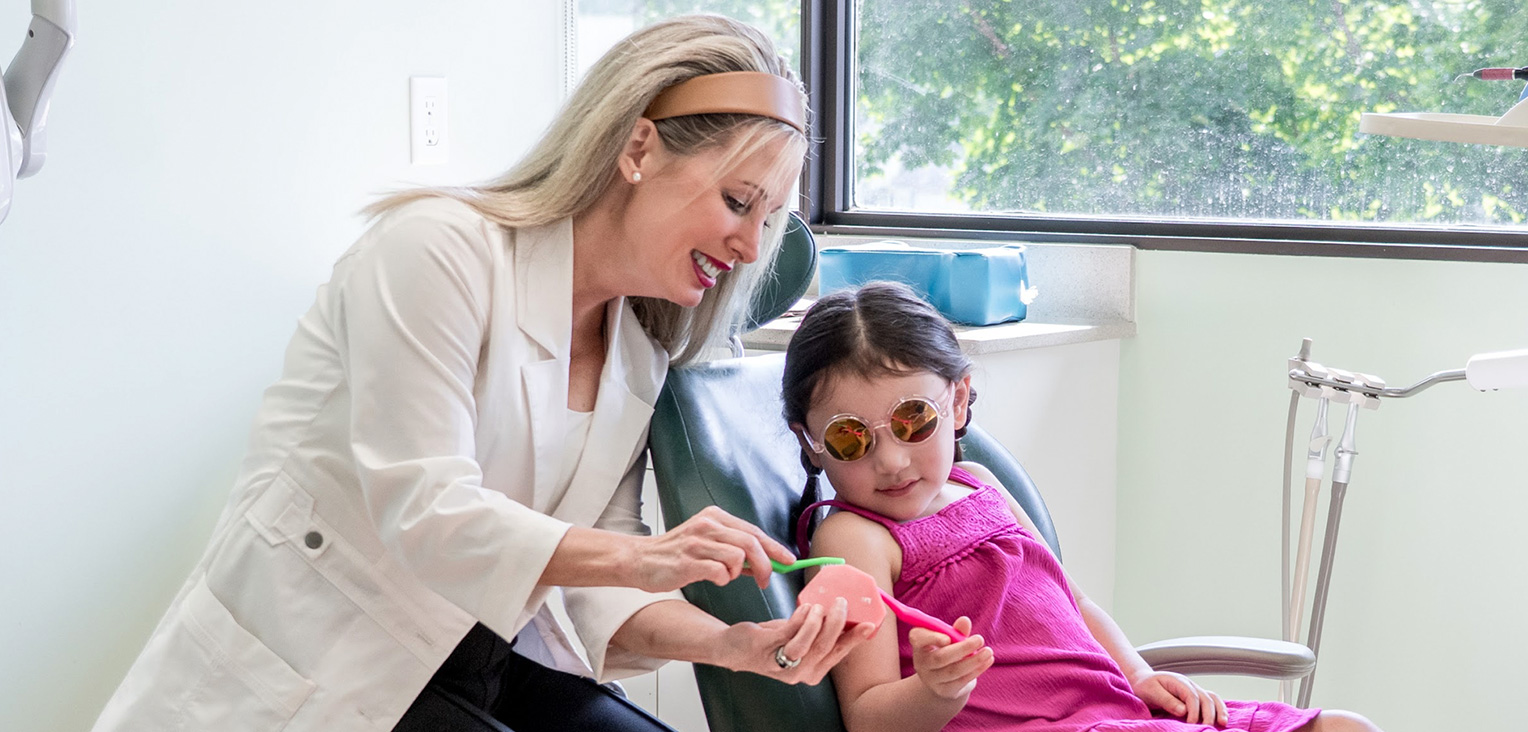 Child patient in the dentist office